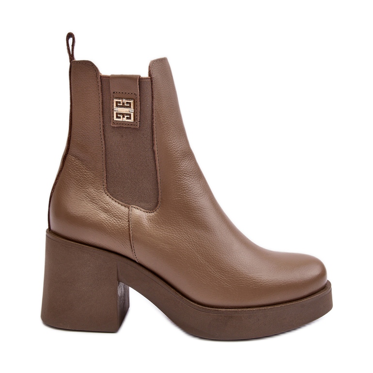 Lemar Botas Tacón Alto Mujer Piel Marrón Kodra