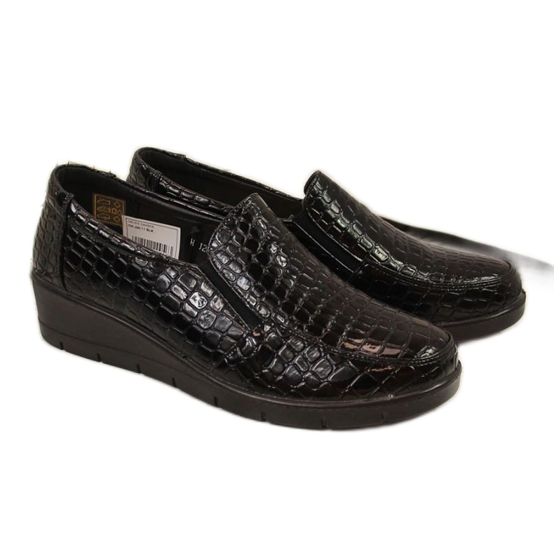 Zapatos cómodos con cuña lacada T.Sokolski W SCA61A, negro