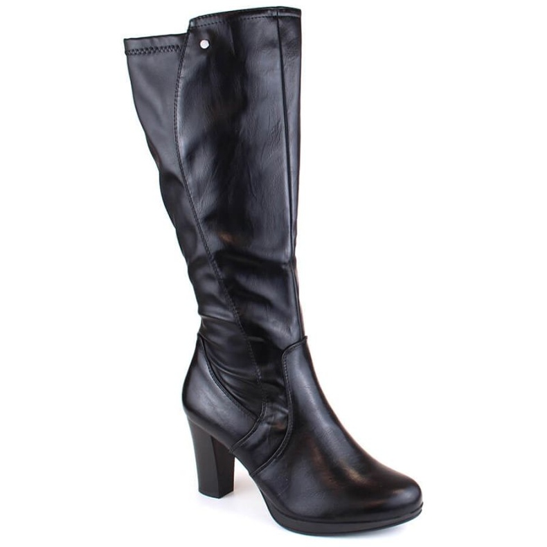 Botas de tacón con parte trasera elástica, aislantes M.Daszyński W SAN27A, negro