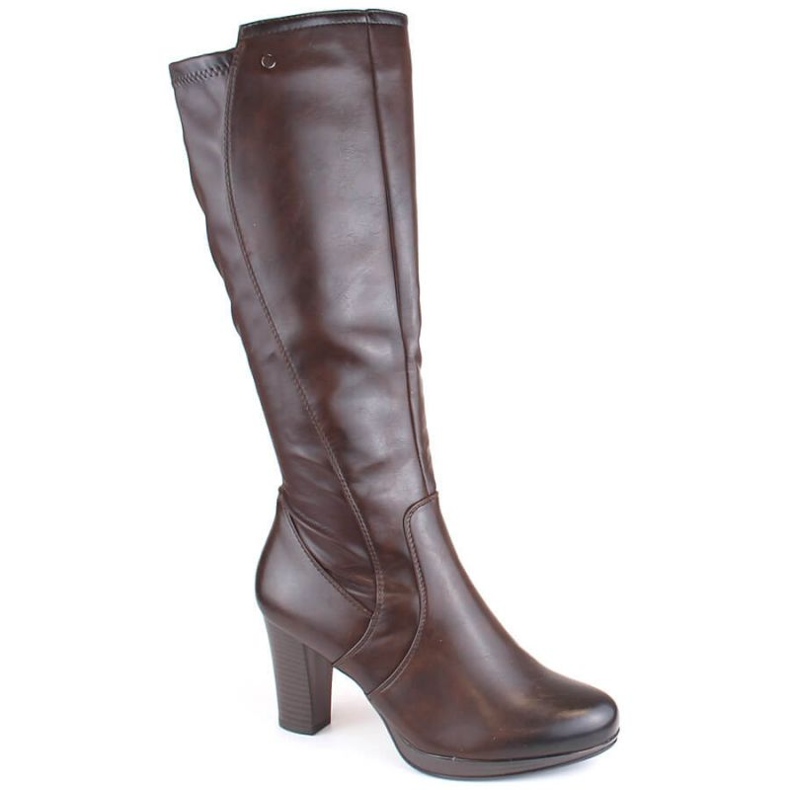 Botas de tacón con parte trasera elástica, aislantes M.Daszyński W SAN27B marrón