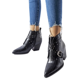 Botas cowboy Corrado negras con tacón alto negro
