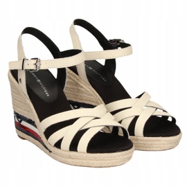 Tommy Hilfiger Sandalias de cuña alta FW0FW04843 beige