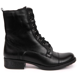 Botas de mujer de piel negra con aislamiento de Dolce Pietro negro