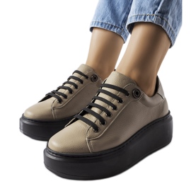 Zapatos brogue beige LS5379 Taupe