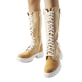 Botas Palmer aislantes de tejido beige
