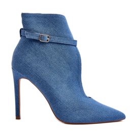WS1 Botines Vaqueros De Mujer Con Tacón Alto, Azul Amalundi WS1 Botines Vaqueros De Mujer Con Tacón Alto, Azul Amalundi