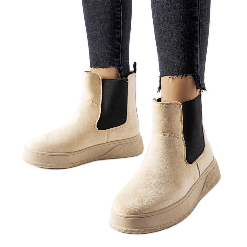 Botines beige con plataforma Benilde