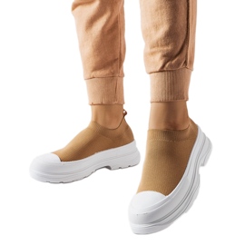 Zapatillas slip-on con plataforma Baratili marrón Zapatillas slip-on con plataforma Baratili marrón