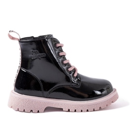 Botas infantiles Paluello negras y rosas negro