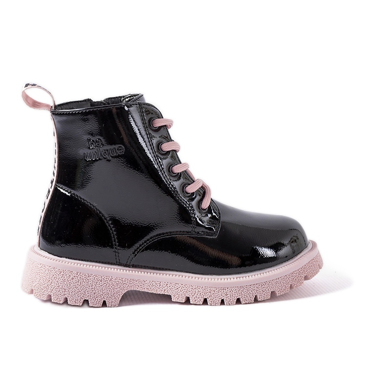 Botas infantiles Paluello negras y rosas negro