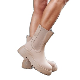 Botines beige con aislamiento en la plataforma Rinaldo