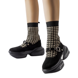 Botines Ivana pata de gallo negros Botines Ivana pata de gallo negros