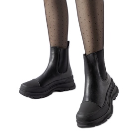 Botines negros con suela deportiva Ermanno.