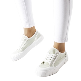 Zapatillas blancas sobre plataforma gruesa Egidio. blanco Zapatillas blancas sobre plataforma gruesa Egidio. blanco