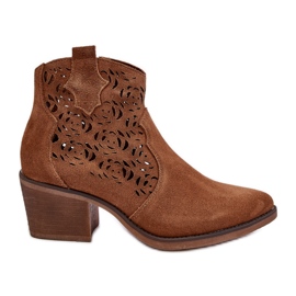 S.Barski Botas Cowboy Ante Calado D&amp;A SN622-21 Camel marrón