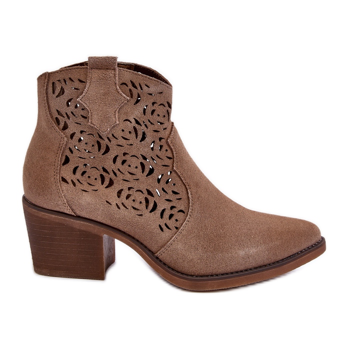 S.Barski Botas Cowboy Ante Calado D&amp;A SN622-21 Beige Oscuro