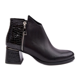 PA2 Botines Mujer Piel Tacón Bajo Zazoo 4111 Negro