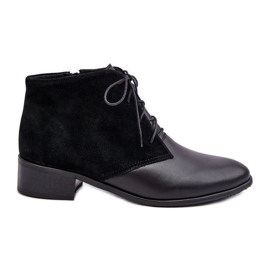 Botas negras con cordones de moda para mujer Kefora negro