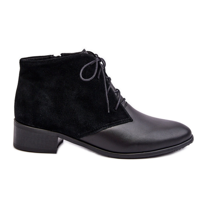 Botas negras con cordones de moda para mujer Kefora negro