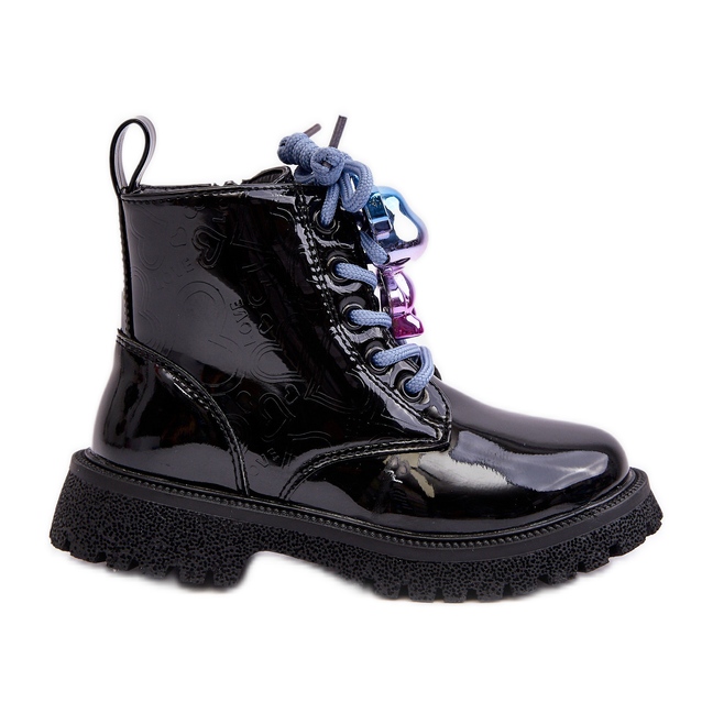 Miss Botas Infantiles Aislantes De Charol Con Adorno, Negro Bunnyjoy