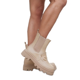 Botines beige oscuro con protector Sailetto
