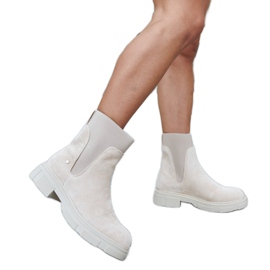 Inna Botines sin cordones en beige de Adalrico