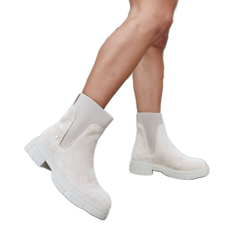 Inna Botines sin cordones en beige de Adalrico Inna Botines sin cordones en beige de Adalrico