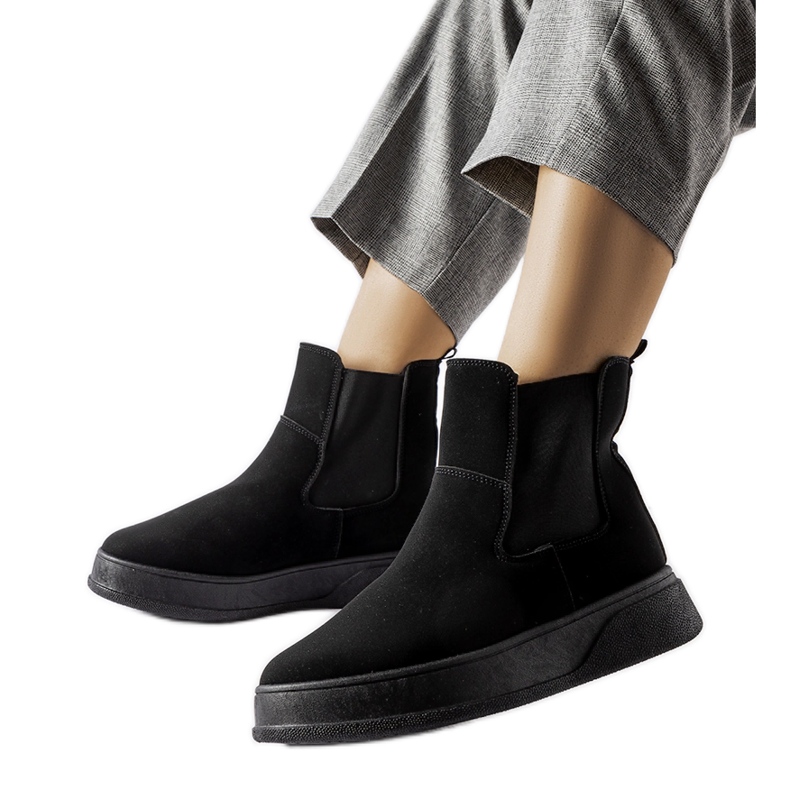 Botines plataforma Benilde negros