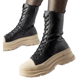 Zapatos aislantes negros suela gruesa Giselda