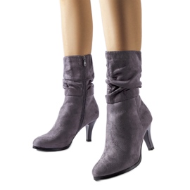 Botas de ante ecológico con aislamiento gris y tacón Sant Botas de ante ecológico con aislamiento gris y tacón Sant