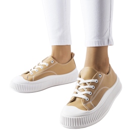Deportivas Erbezzo con plataforma beige