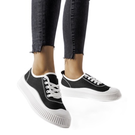 Zapatillas Collepepe negras con plataforma negro