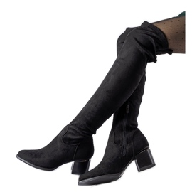 Botas tacón bajo Edvige negras negro
