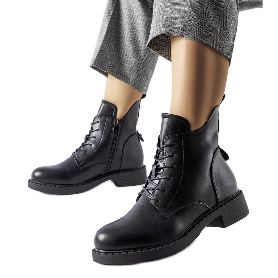 Botas planas mujer Shelovet negras negro