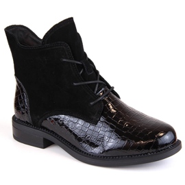 Botas negras aislantes de piel charol T.Sokolski 722 negro