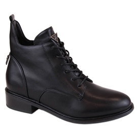 Botines negros de tacón plano con aislamiento de Filippo DBT4822