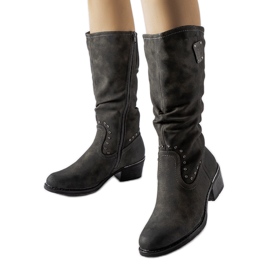 Botas cowboy grises con aislamiento y bloque Lignod