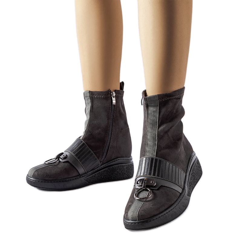 Botines tipo calcetín grises de Colonnata