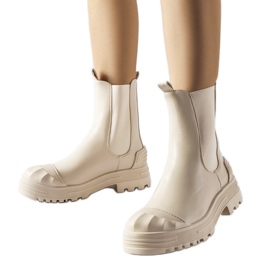 Botines macizos con aislamiento beige de Albanese