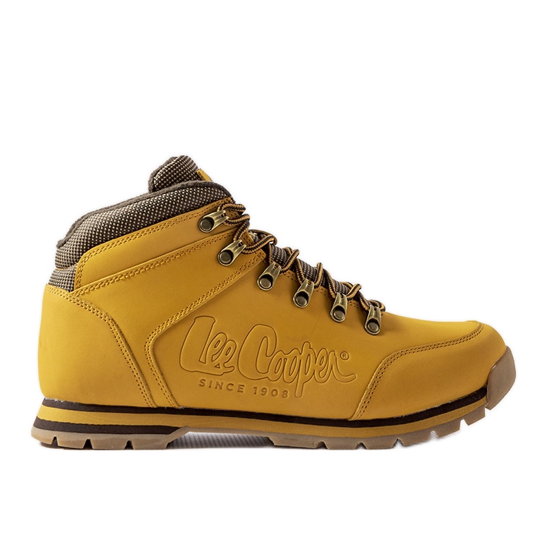 Zapatos de piel amarillos Lee Cooper LCJ-21-01-0706M
