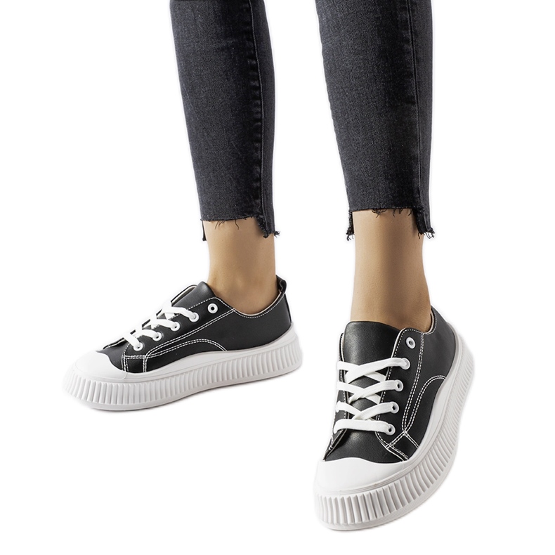 Zapatillas Erbezzo negras con plataforma negro Zapatillas Erbezzo negras con plataforma negro