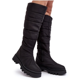 Botas de nieve aisladas para mujer Black Big Star MM274332 negro