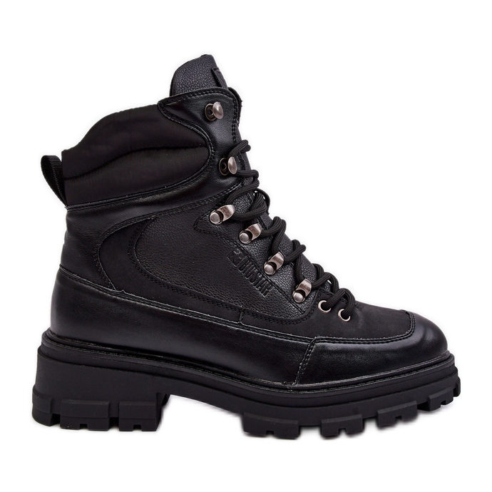 Botines con cordones y aislamiento para mujer Negro Big Star MM274663 Botines con cordones y aislamiento para mujer Negro Big Star MM274663