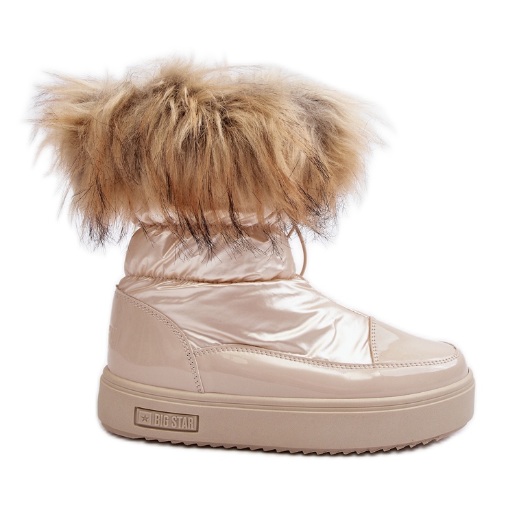 Botas de Nieve Mujer Con Pelo Beige Big Star MM274380