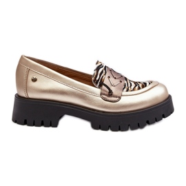 Zapatos Mujer Piel Mocasines Maciejka 06195-25 Dorado