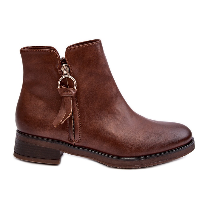 Botas Planas Mujer Piel Marrón Vasica