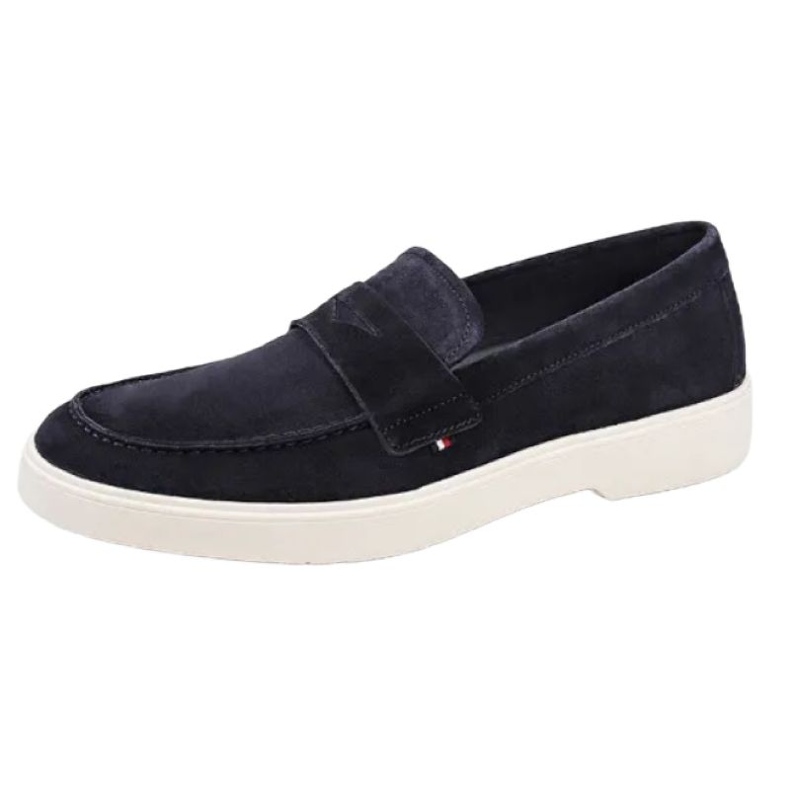 Tommy Hilfiger Zapatos mocasines de ante ligeros Trendy FM0FM03963 azul