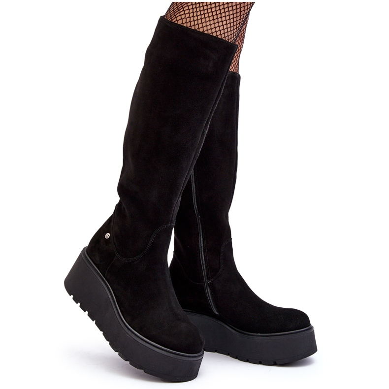 Botas Mujer Ante Cuña Maciejka 05767-01 Negro Botas Mujer Ante Cuña Maciejka 05767-01 Negro
