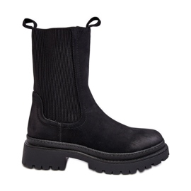 PE1 Botas Chelsea de mujer con cremallera, Negro Samil