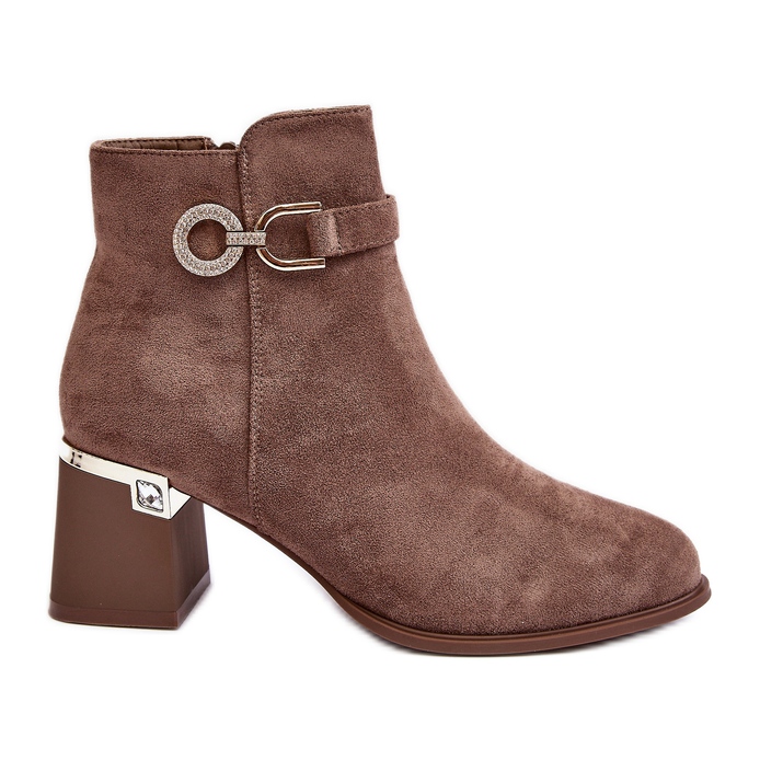 WJ2 Botines de ante marrón de mujer de moda Nola
